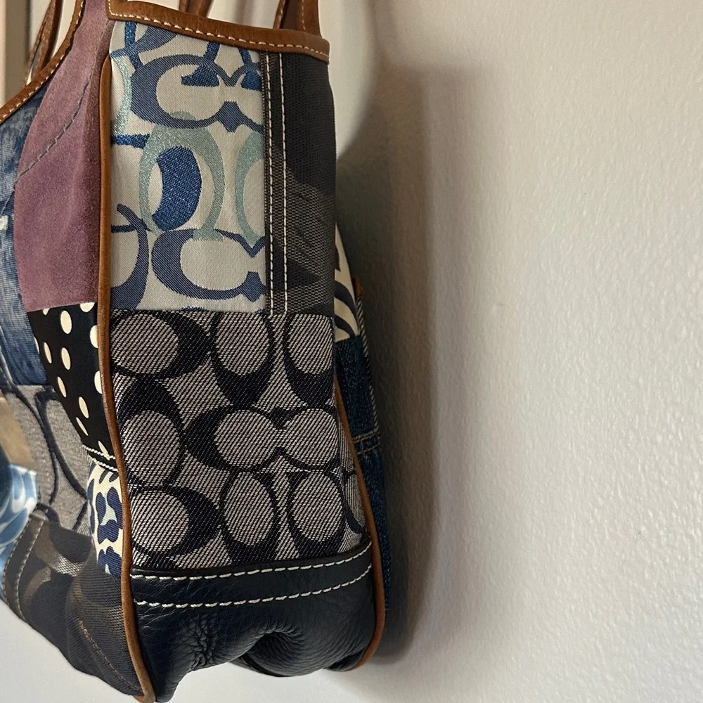 Coach Patchwork Shoulder Tote RARE - Picture 5 of 16